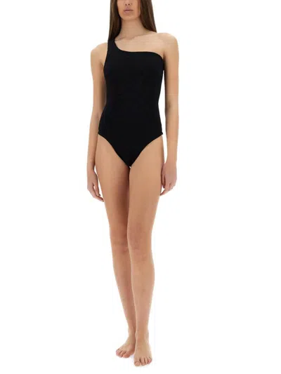 Hunza G Nancy One-shoulder Crinkle One-piece Swimsuit