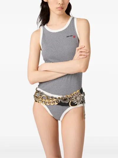 Miu Miu X Petit Bateau Ribbed Top