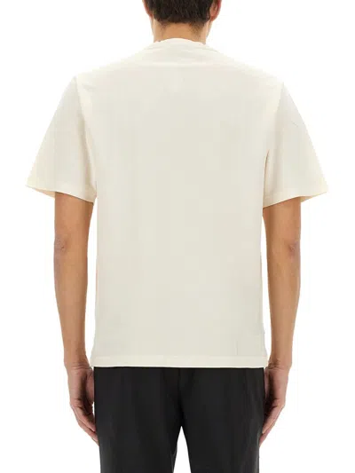 Dolce & Gabbana White T-shirt With Crew Neck And Applied Logo Plate On The Chest