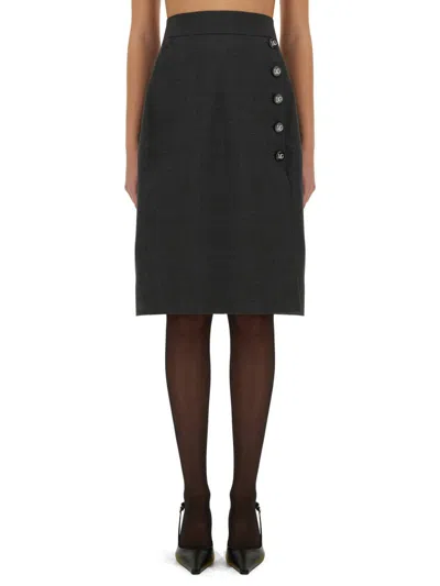 Dolce & Gabbana Wool Midi Skirt