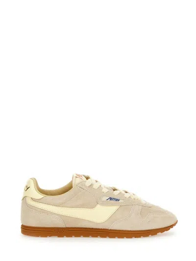 Autry 'windspin Low' Grey Sneaker With Logo On The Side And On The Heel