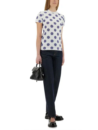 Moschino Organic Jersey T-shirt Biro Polka Dots