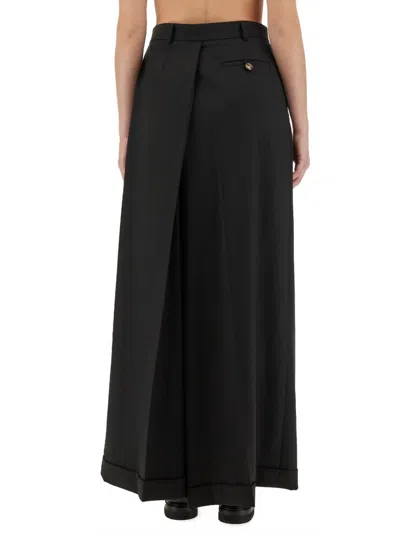 Moschino Couture Asymmetrical Wool Pants