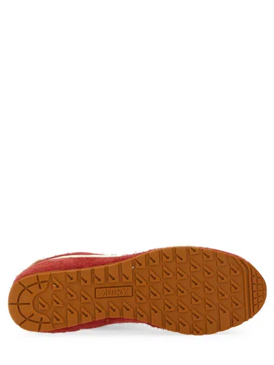 Autry Windspin Sneakers In Suede And Parrot Leather And Rutabaga