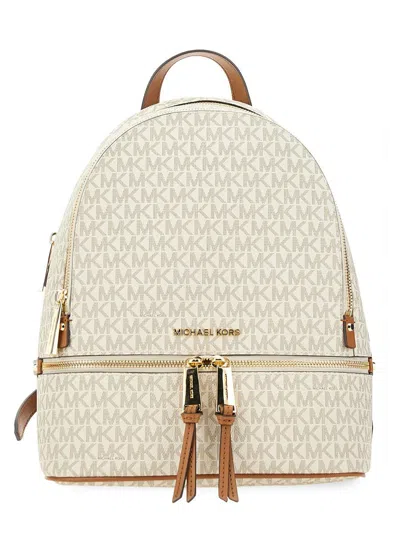 Michael Kors Medium Backpack Zipper Rhea Handle Front
