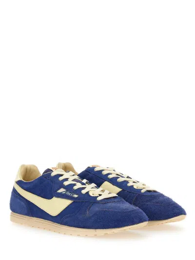 Autry Suede And Leather High Top Sneakers In Blue