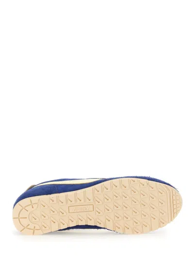 Autry Suede And Leather High Top Sneakers In Blue
