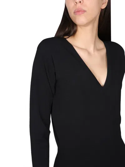 Stella Mccartney V-neck Knitted Midi Dress