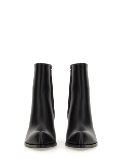 Gianvito Rossi Smooth Leather Ankle Boots With Pointed Toe
