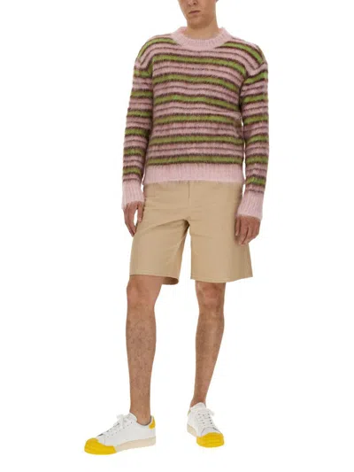 Marni Striped Mohair-blend Sweater