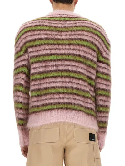 Marni Striped Mohair-blend Sweater