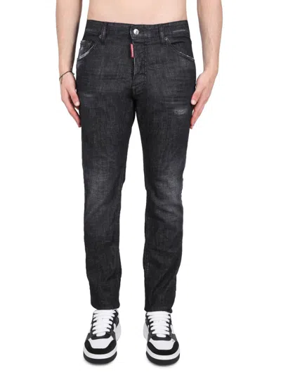 Dsquared2 Tidy Biker Mid-rise Logo-patch Skinny Jeans