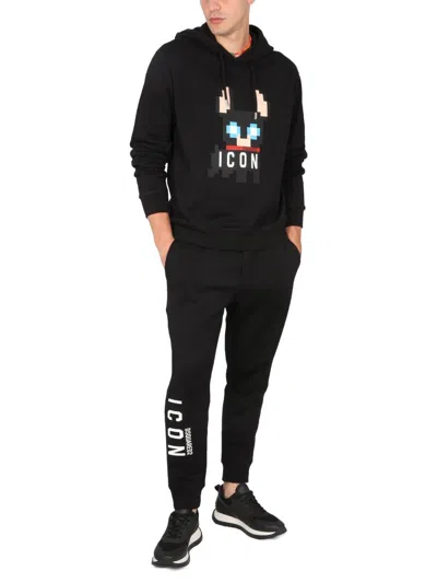 Dsquared2 Cotton Hooded Sweatshirt With Graphic Print