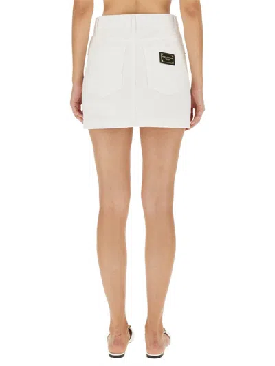 Dolce & Gabbana Short Skirt With Pockets And Distressed Finish