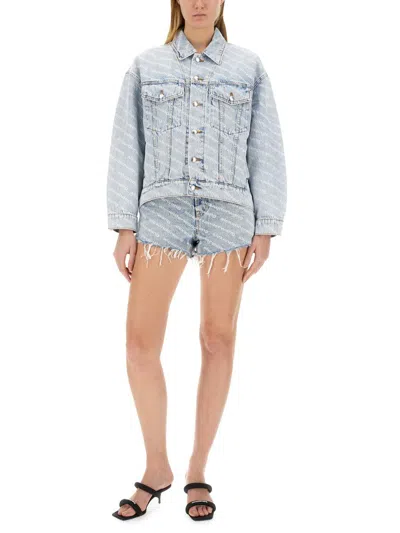 Alexander Wang Denim Jacket With Printed Logo