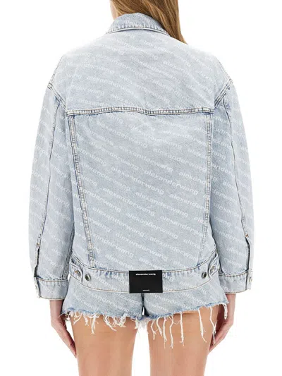 Alexander Wang Denim Jacket With Printed Logo
