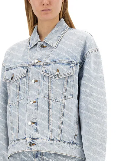 Alexander Wang Denim Jacket With Printed Logo