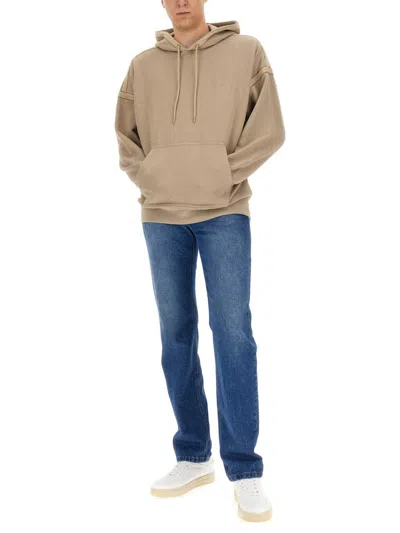Helmut Lang Embroidered Logo Hooded Sweatshirt