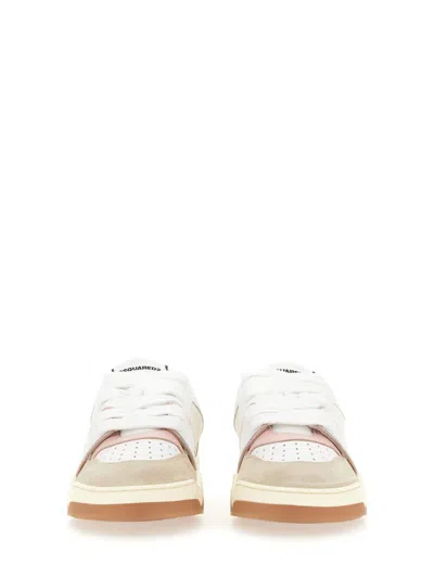 Dsquared2 Textured Leather And Polyamide Sneakers