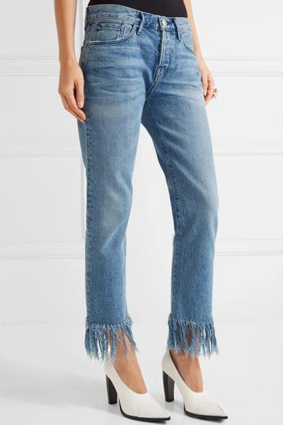 Shop 3x1 Wm3 Crop Fringe Mid-rise Straight-leg Jeans