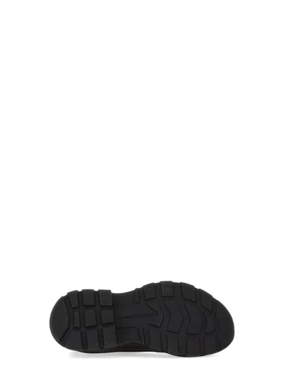 Alexander Mcqueen Black Canvas Tread Slick Platform Low Sneakers