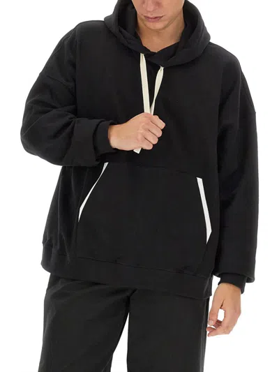 Palm Angels Relaxed-fit Cotton Hoodie With Contrasting Drawstrings