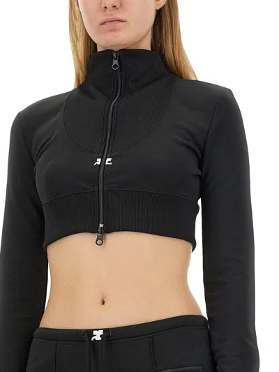 Courrèges Courreges Woman Sweatshirt Woman Black Sweatshirts