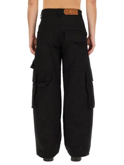 Gcds Logo Patch Wide-leg Cargo Pants