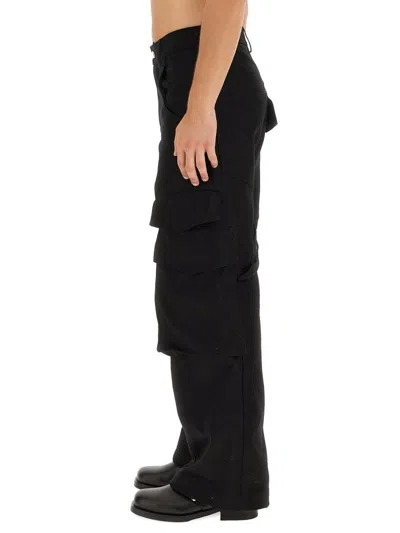 Gcds Logo Patch Wide-leg Cargo Pants