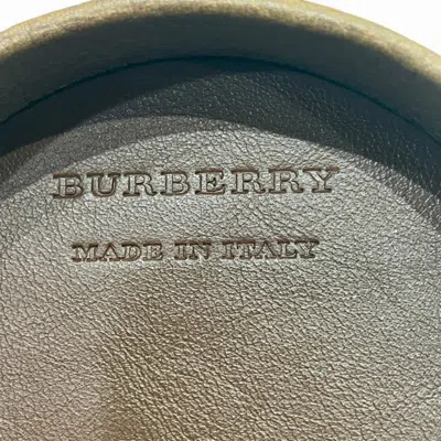 Pre-owned Burberry Brown Leather Coin Purse/coin Case ()