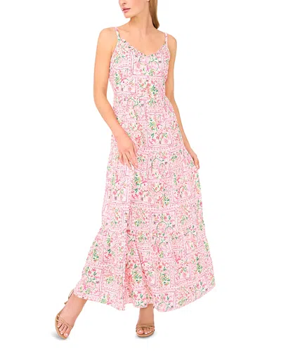 Cece Women's Printed V-neck Sleeveless Maxi Dress