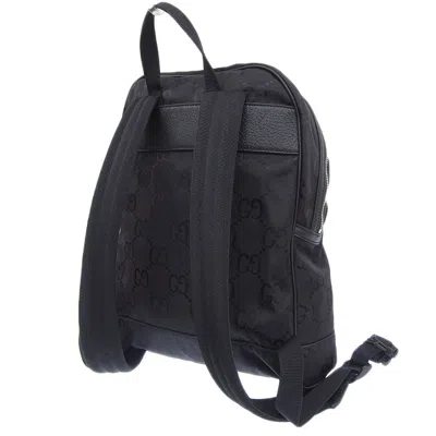 Pre-owned Gucci Black Nylon Leather Backpack ()