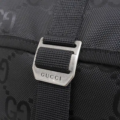 Pre-owned Gucci Black Nylon Leather Backpack ()