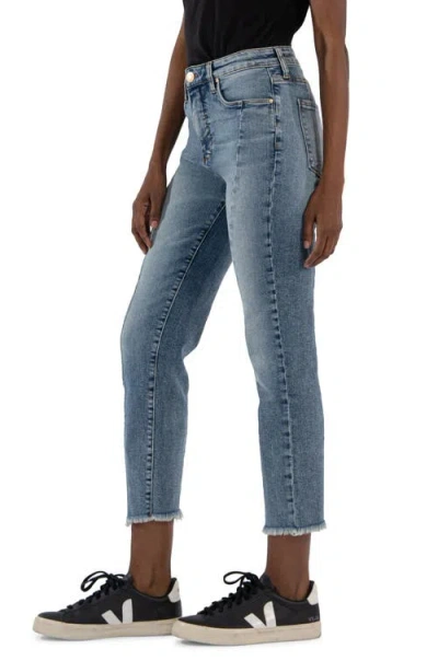 Kut From The Kloth Rachael Fab Ab Frayed High Waist Crop Jeans