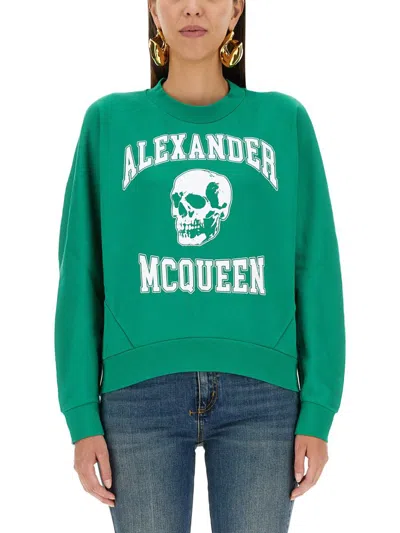 Alexander Mcqueen Mcqueen Women 'varsity Skull' Sweatshirt