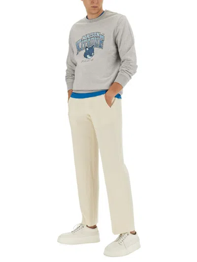 Maison Kitsuné Maison Kitsune Crew Neck Sweatshirt With Campus Fox Print