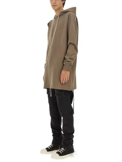 Rick Owens Drkshdw Oversized Longline Hoodie Drawstring Hood
