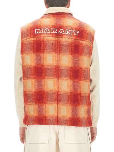Isabel Marant Kiraneo Logo-embroidered Plaid-check Gilet