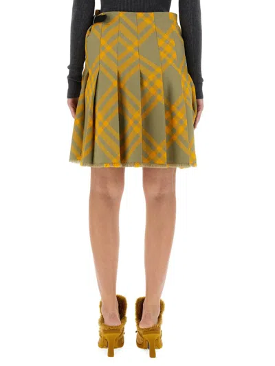 Burberry Multicolor Check-pattern Frayed Kilt