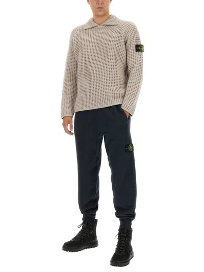 Stone Island Elastic Waistband Regular Fit Ribbed Cuffs Side Pockets