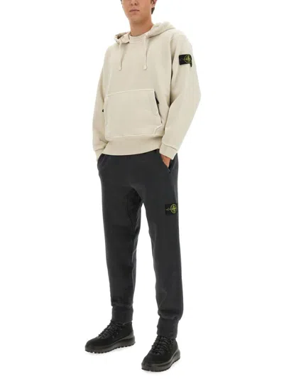 Stone Island Elastic Waistband Regular Fit Ribbed Cuffs Side Pockets