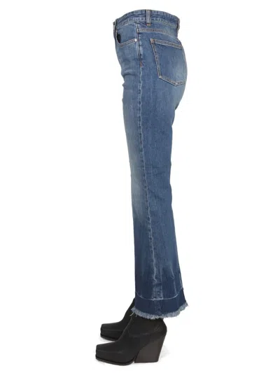 Stella Mccartney Cropped Flared Jeans In Denim