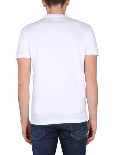 Dsquared2 White T-shirt With Logo Print On Chest