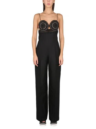 Stella Mccartney Broderie Anglais Flared-leg Jumpsuit