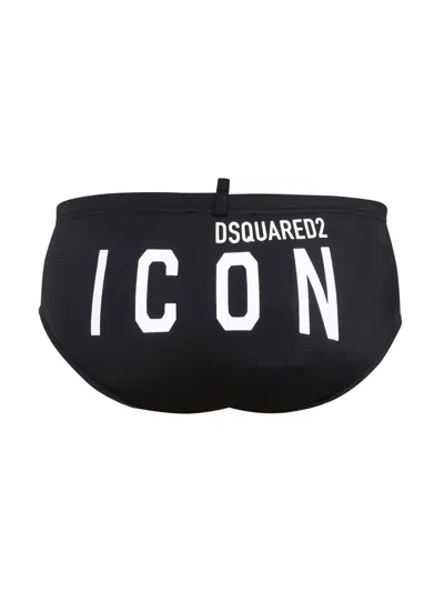 Dsquared2 Dsquared Black Stretch Nylon Swimming Brief