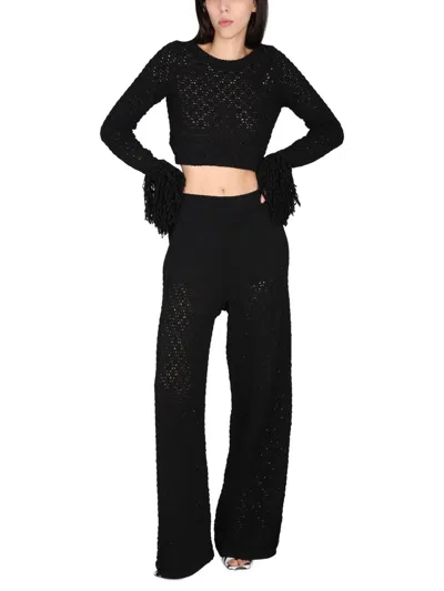 Rotate Birger Christensen Rotate Relaxed Fit Knit Pants