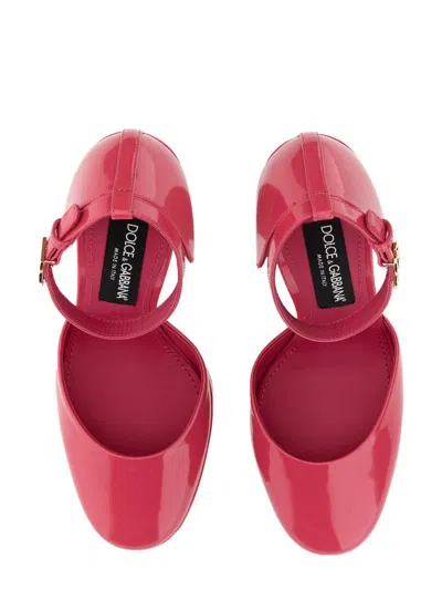 Dolce & Gabbana Capri 145 Platform Pumps In Polished Leather
