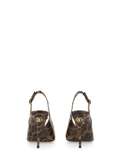 Dolce & Gabbana Luxurious Leopard Printed Slingback Pumps For Women