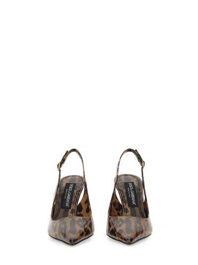 Dolce & Gabbana Luxurious Leopard Printed Slingback Pumps For Women