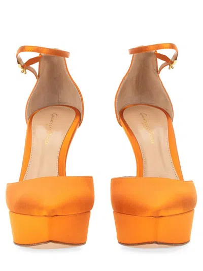 Gianvito Rossi Suede Pointed Toe Pumps With Platform Sole